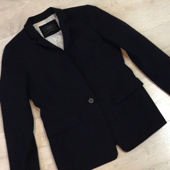 J.Crew dark navy wool one button Regent blazer jacket - Picture 3 of 11